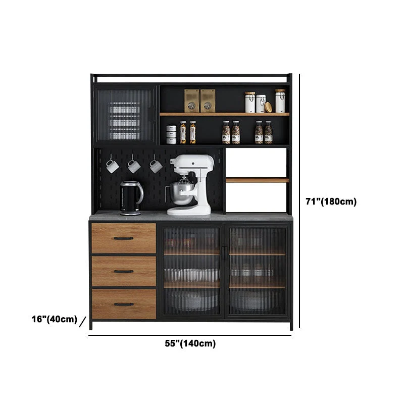 Strak Style Sideboard Wooden Drawers and Storage Kitchen Dining Room 39l