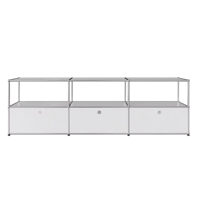 Strak Style White Sideboard Metal Storage Dining Sideboard Drawer 30l