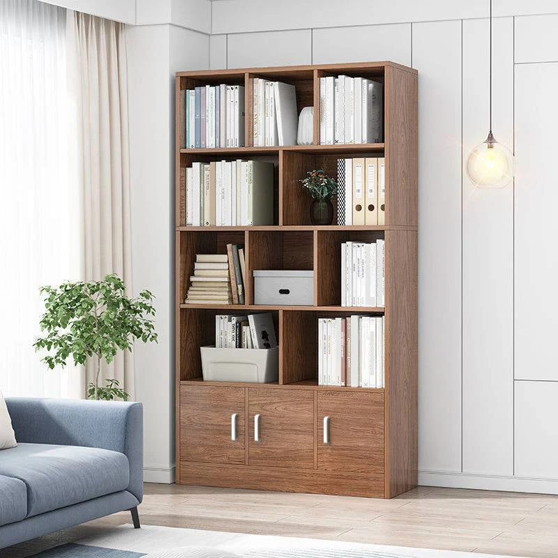 Strak Vertical Closed Back Bookcase Engineered Wood Bookshelf Cabinets 15