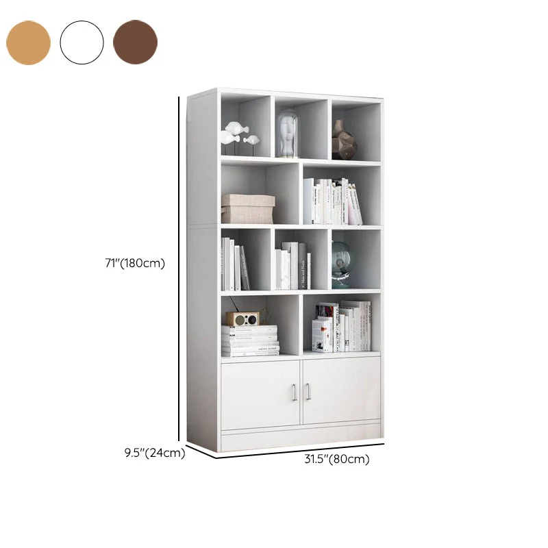 Strak Vertical Closed Back Bookcase Engineered Wood Bookshelf Cabinets 15