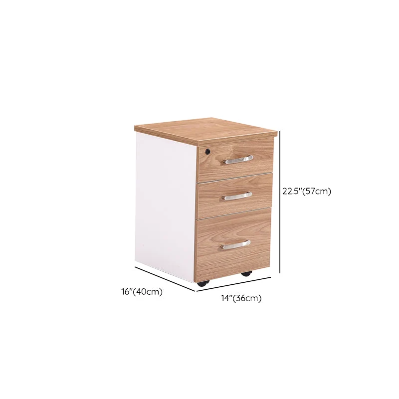 Strak Vertical Filing Cabinet Wood File Cabinet Locking Storage Light