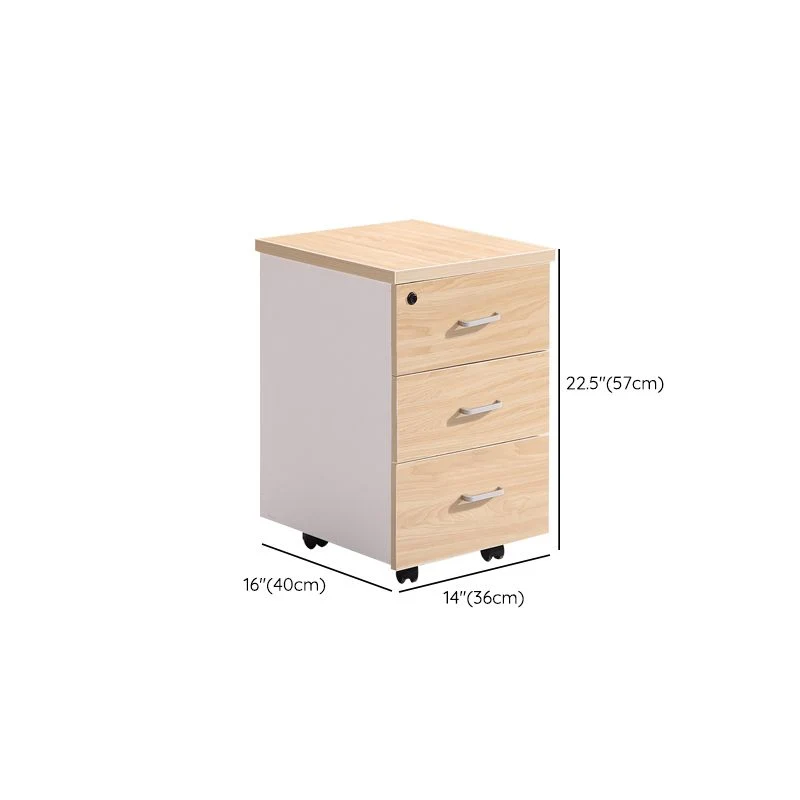 Strak Vertical Filing Cabinet Wood File Cabinet Locking Storage Light
