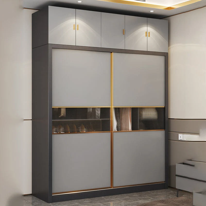 Strak Wood Freestanding Wardrobe Soft Close Drawer and Doors Wardrobe 71l