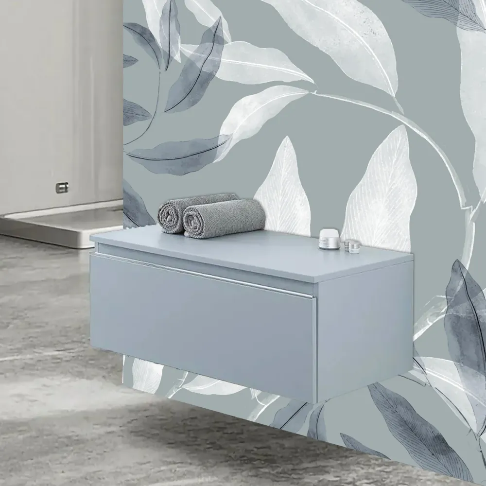Suspended Cabinet 80 cm Pastel Zeeblauw MDF Soft-Close Closure Cubi&Co Destiny Line