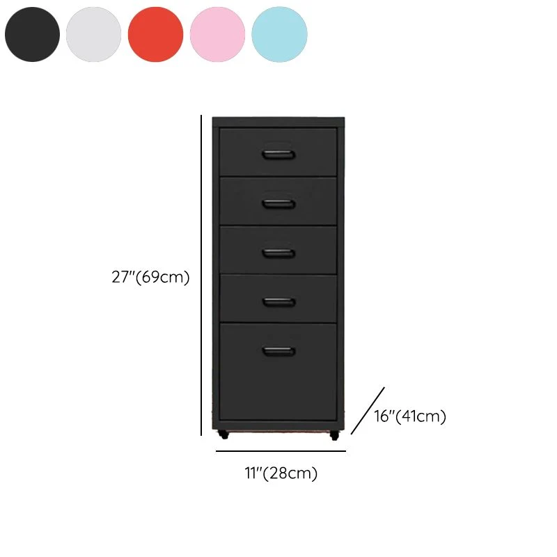 Traditional Cabinet Van metaal Vertical File Drawers and Pedestal Cabinet Pink