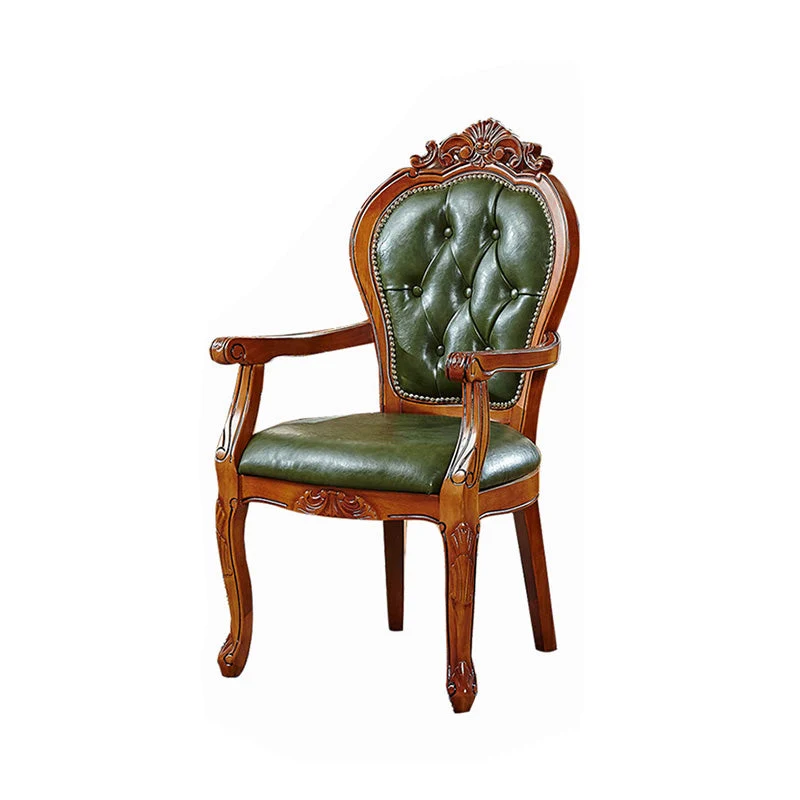 Traditional Dining Chairs Arm Side Chair Kitchen Houten Legs Red