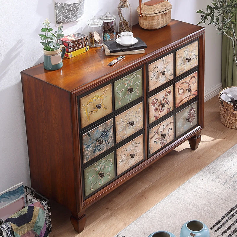 Traditional Dresser Eenkleurig Wood Storage Chest Drawers Bedroom 24l