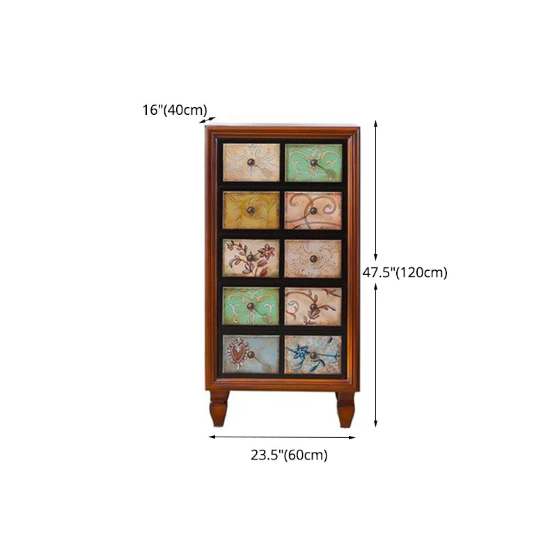 Traditional Dresser Eenkleurig Wood Storage Chest Drawers Bedroom 24l