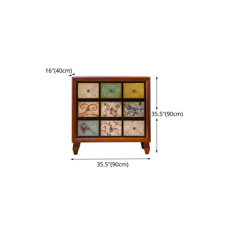 Traditional Dresser Eenkleurig Wood Storage Chest Drawers Bedroom 24l