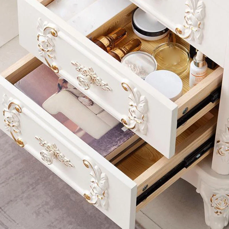 Traditional hout Storage Chest Home Vertical Chest White Drawers 15