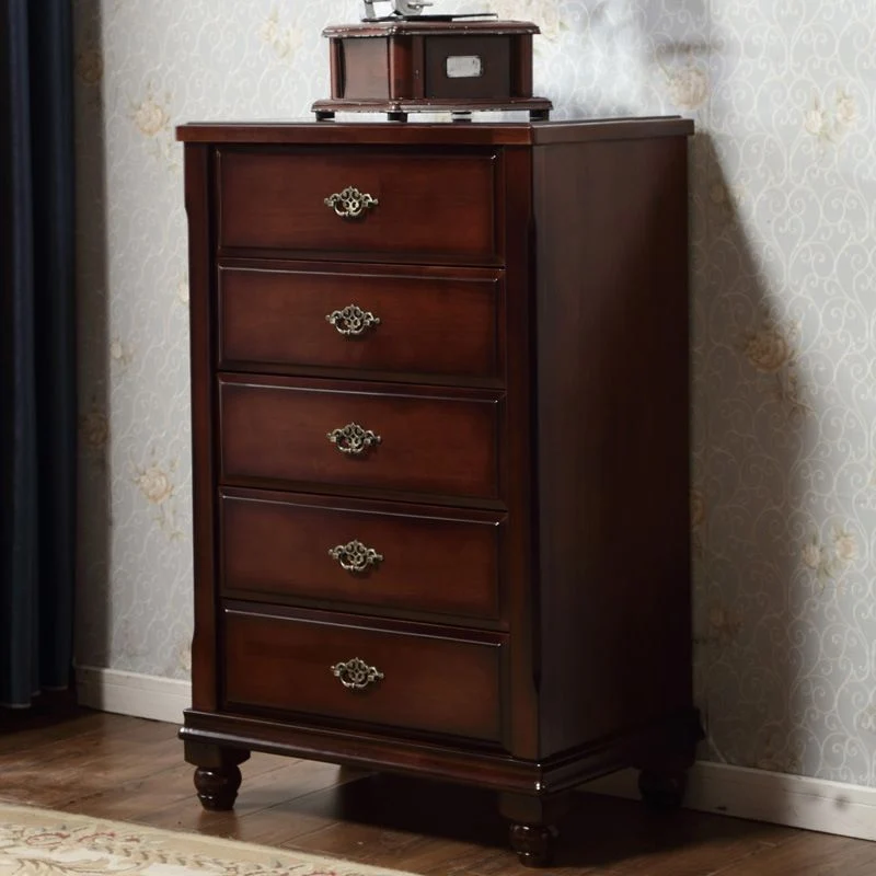 Traditional Houtsoort Bedroom Chest Vertical Storage Chest Drawers