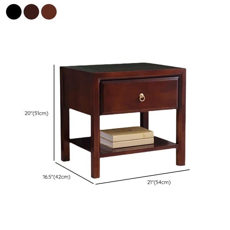 Traditional Nightstand Stevig Wood Accent Table Nightstand Drawer 21l