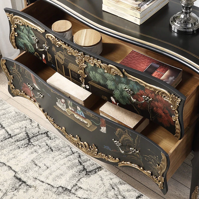 Traditional Storage Chest Dresser Bedroom Stevig Wood Storage Chest Drawers Black