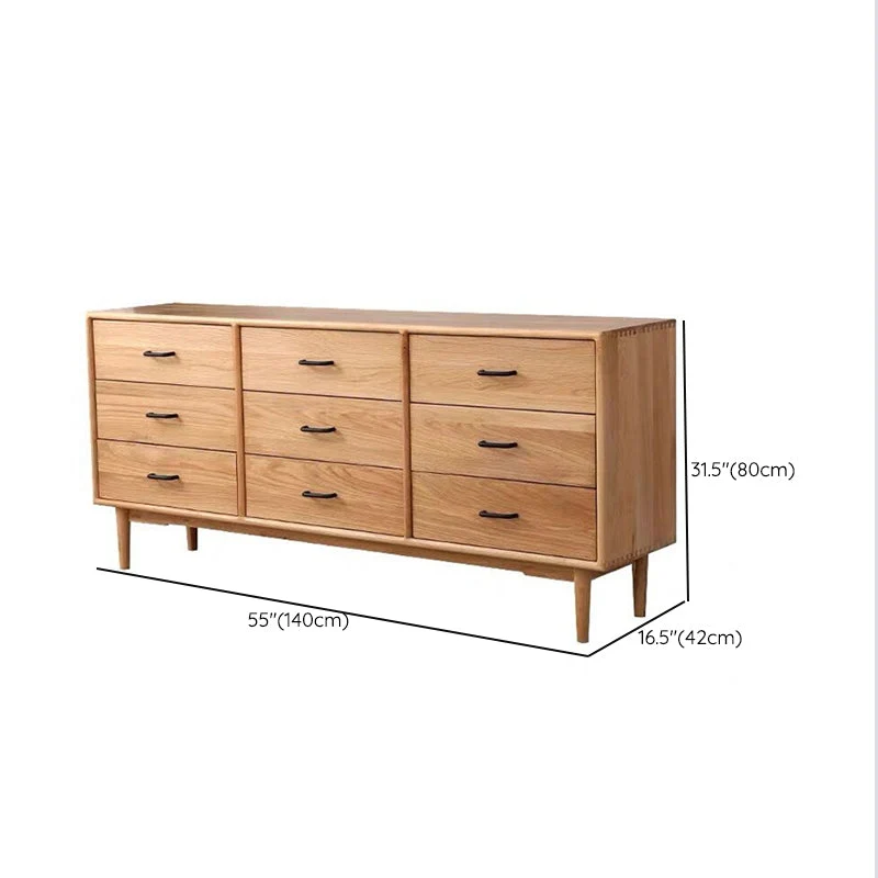 Traditional Storage Chest Dresser Eenkleurig Wood Dresser Drawers 55l