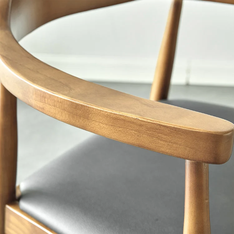 Traditional Style Chair Dining Kitchen Open Back Arm Chair Natuurhout Legs Wood