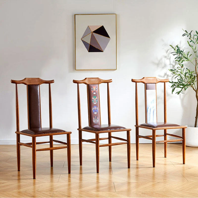 Traditional Style Dining Chair Armless Chairs Hout Legs Kitchen Coffee