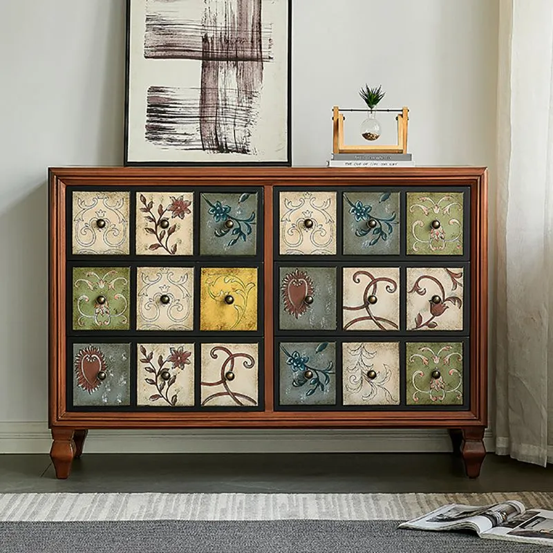 Traditional Style Dresser Eenkleurig Wood Storage Chest Multi Drawers 24l