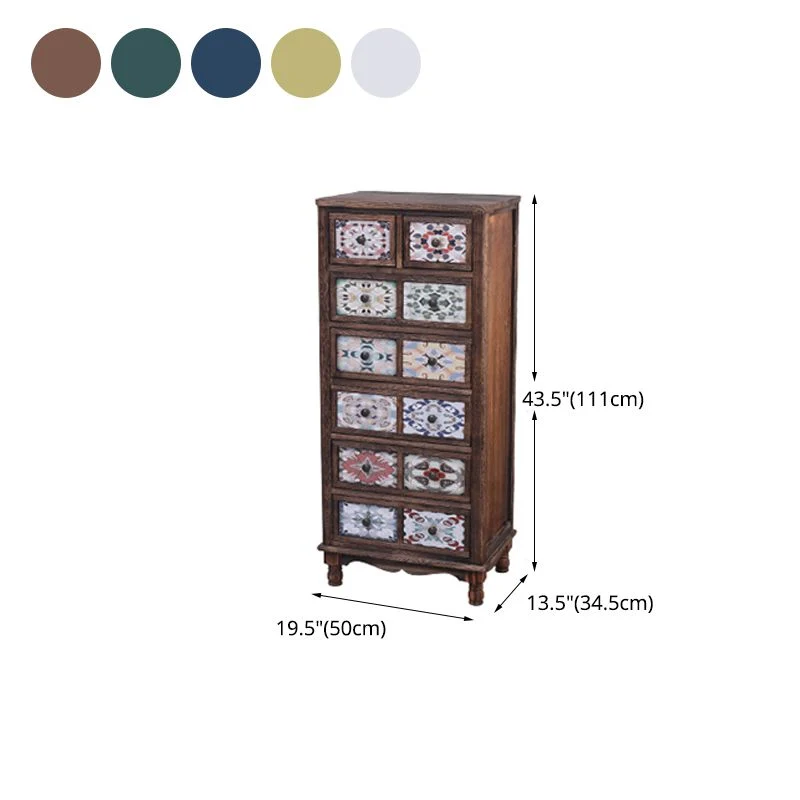 Traditional Style Eenkleurig Wood Storage Chest Vertical Dresser Drawers 20l