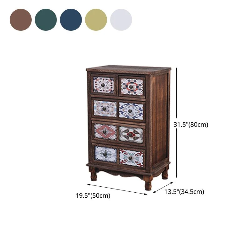 Traditional Style Eenkleurig Wood Storage Chest Vertical Dresser Drawers 20l