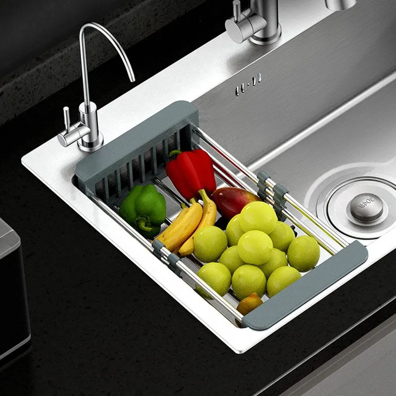Traditioneel Style Kitchen Sink Stainless Steel 3 Holes Kitchen Sink Drain Strainer Kit 23