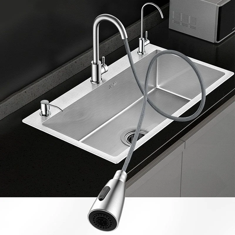 Traditioneel Style Kitchen Sink Stainless Steel 3 Holes Kitchen Sink Drain Strainer Kit 23