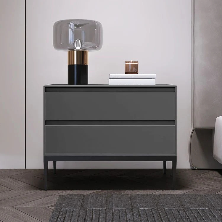 Van hout Bedside Cabinet Contemporary Bed Nightstand Drawers 18l