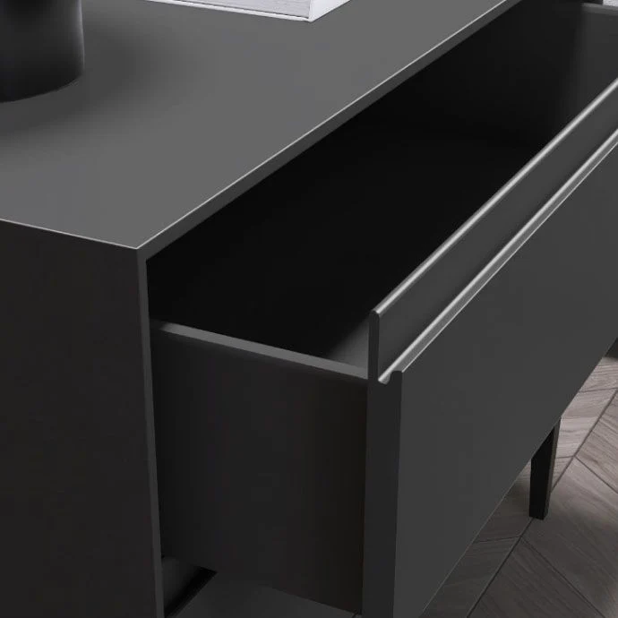 Van hout Bedside Cabinet Contemporary Bed Nightstand Drawers 18l