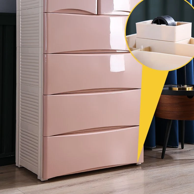 Van kunststof Polished Finish Storage Cabinet Contemporary Cabinet Drawers 24l