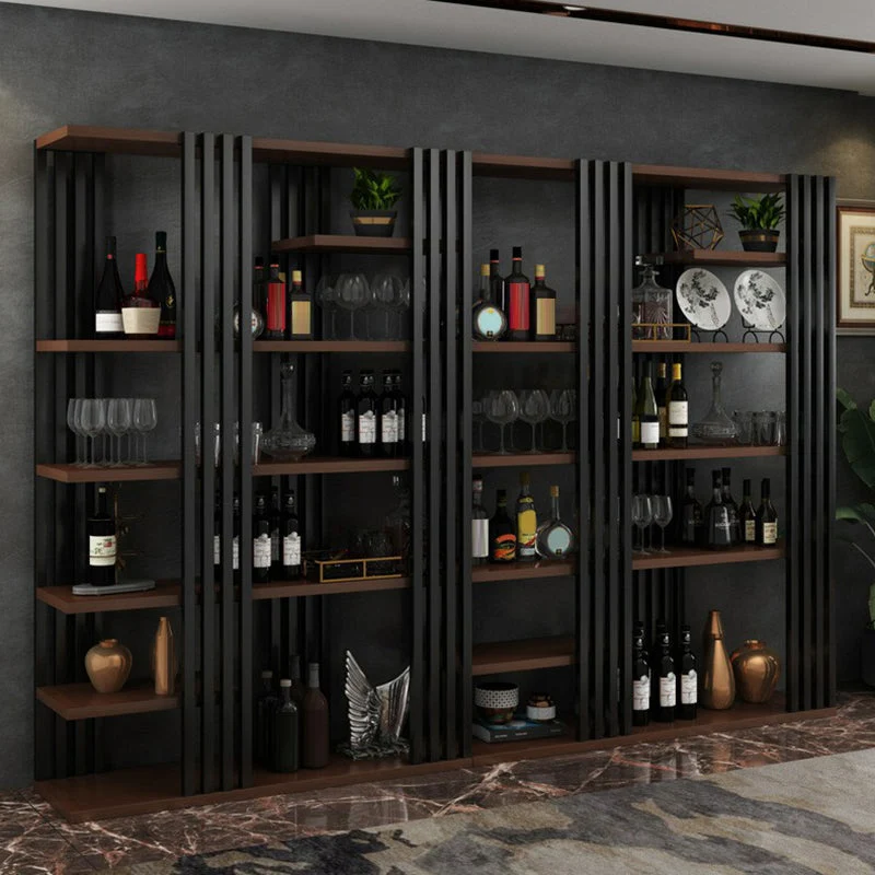 Van metaal Floor Bottle Wine Rack Contemporary Wine Holder Storage Shelves 47