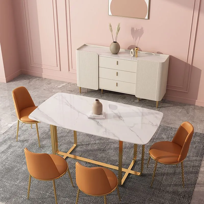 Verfijnd Rectangle Storage Sideboard Sintered Stone Sideboard Cabinet Drawers and Doors 47l
