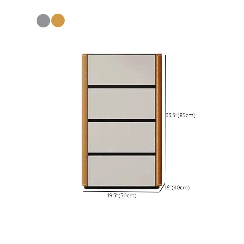 Vertical Contemporary Stone Storage Chest Bedroom Chest Drawers Grey