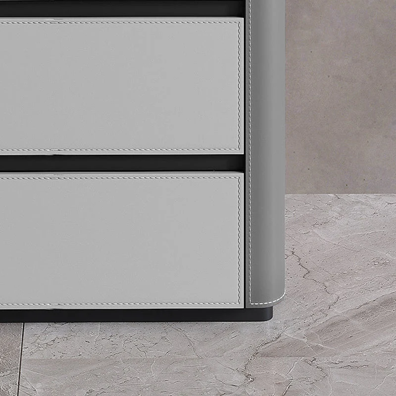 Vertical Contemporary Stone Storage Chest Bedroom Chest Drawers Grey