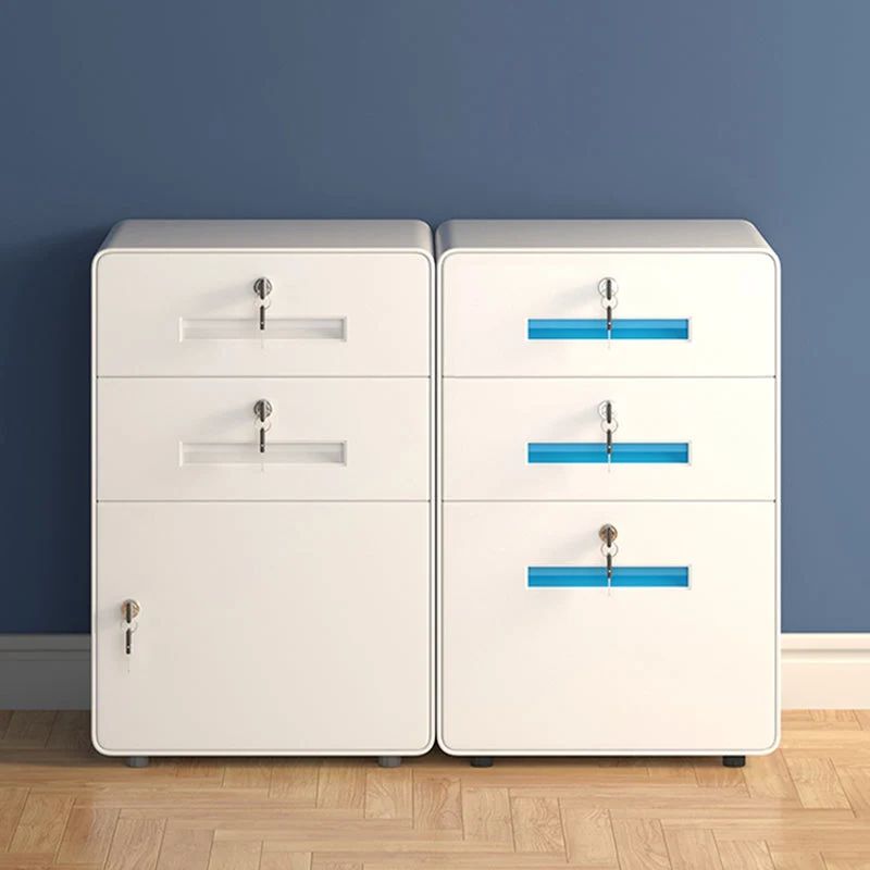 Vertical Filing Cabinet Contemporary Van metaal Fire-Resistant File Cabinet Drawers Blue