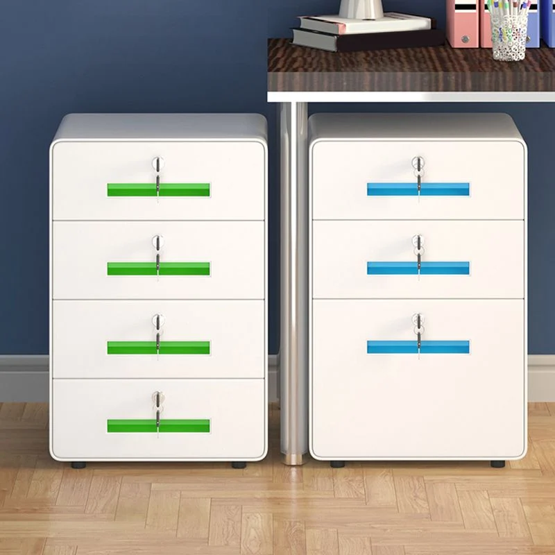Vertical Filing Cabinet Contemporary Van metaal Fire-Resistant File Cabinet Drawers Blue