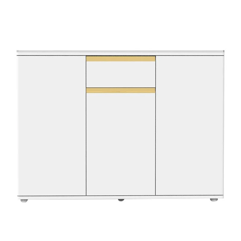 White Actueel Server Engineered Wood and Rubber Wood Cabinets Drawer 24l