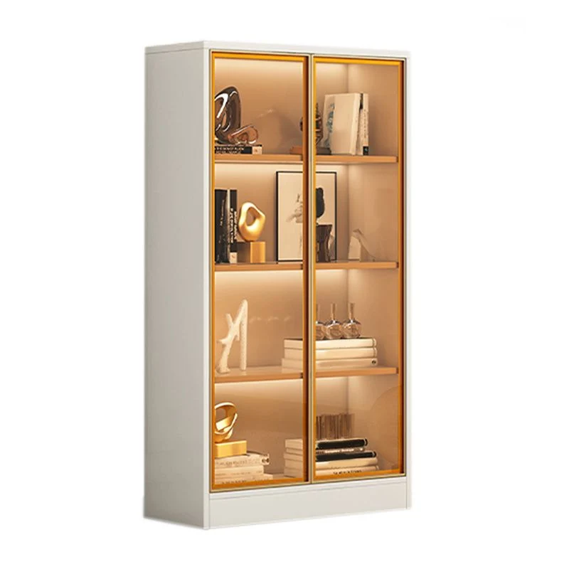 White/ Black hout Display Stand Modern Display Cabinet Glass Doors 31