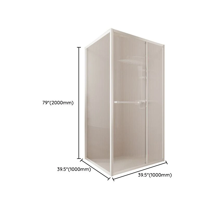 White Frame Solo Sliding Shower Enclosure Door Handle and Fixed Panel 31l