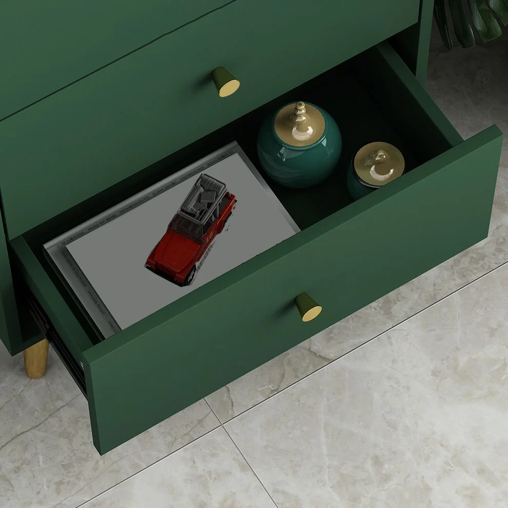 Wood Glam Lingerie Chest Vertical Soft-Close Drawers Storage Chest 20l