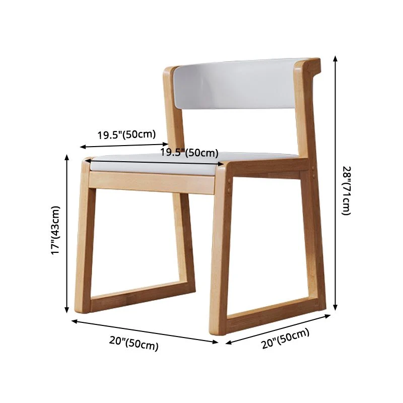 Wood Hedendaags Dining Side Chair Color Cushion Open Back Dining Side Chair Kitchen Light
