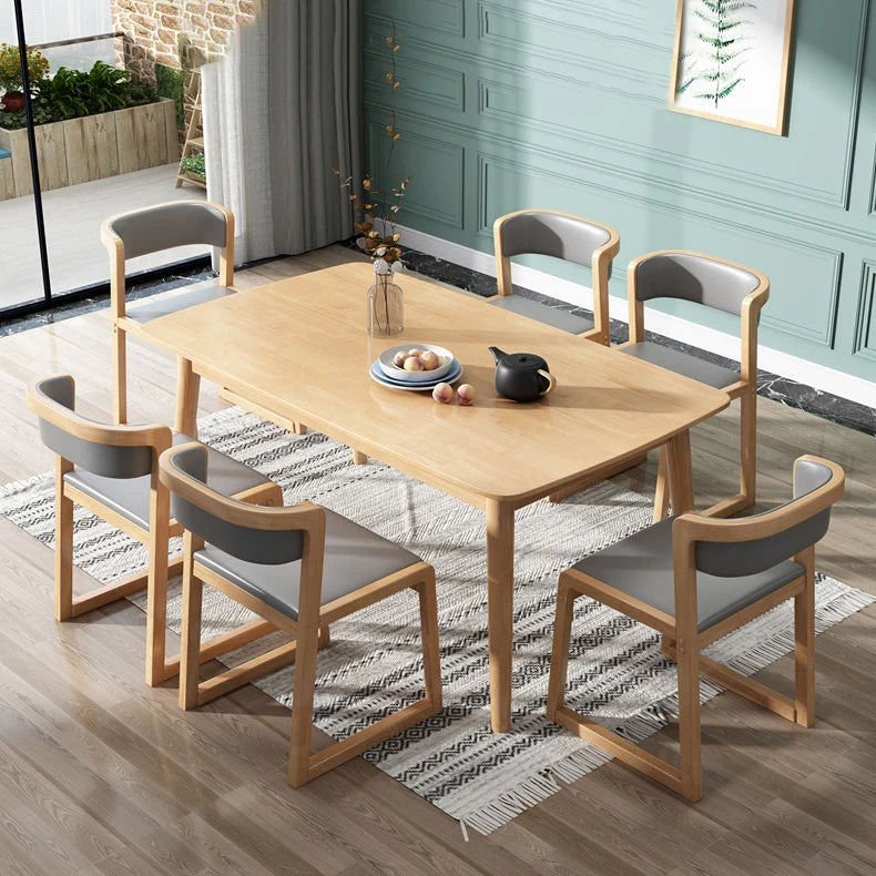 Wood Hedendaags Dining Side Chair Color Cushion Open Back Dining Side Chair Kitchen Light