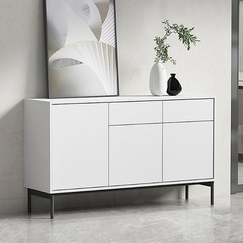 Wood Server Contemporary Style Credenza Cabinets and Drawers 31l