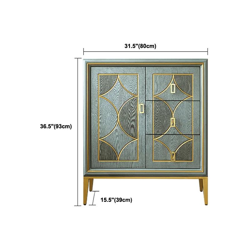 Wood Top Chest Metalen Legs Chest Drawers Drawers Bedroom 55l