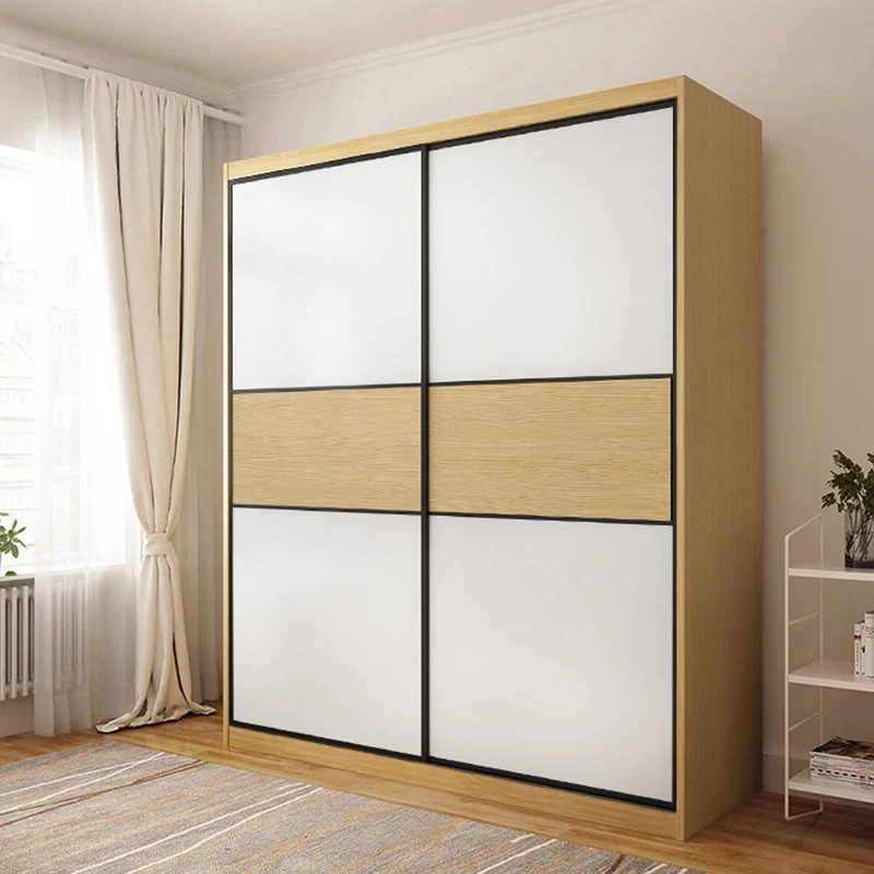 Wooden Wardrobe Armoire Drawer Hedendaags Wardrobe Closet - 63"L x 23.6"W x 82.9"H Natural