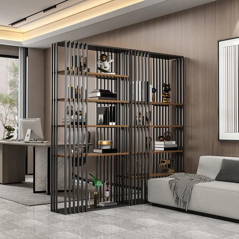 Zwart Iron Frame Bookshelf Modern Open Storage Bookcase Multi Shelves 31