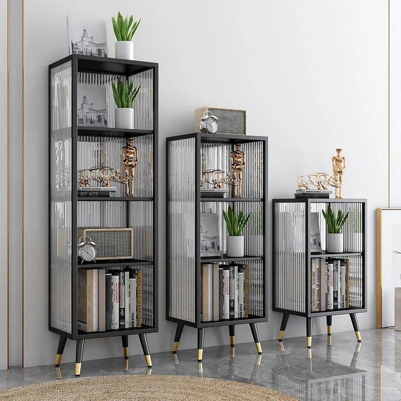 Zwart and White Dining Server Contemporary Metal Cabinets and Open Storage Server 16l