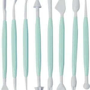 8-Delig Modelleer Sticks met 16 Verschillende vormen - Shape Sculpting Fondant Tool Set - Taart decoratie Gereedschap