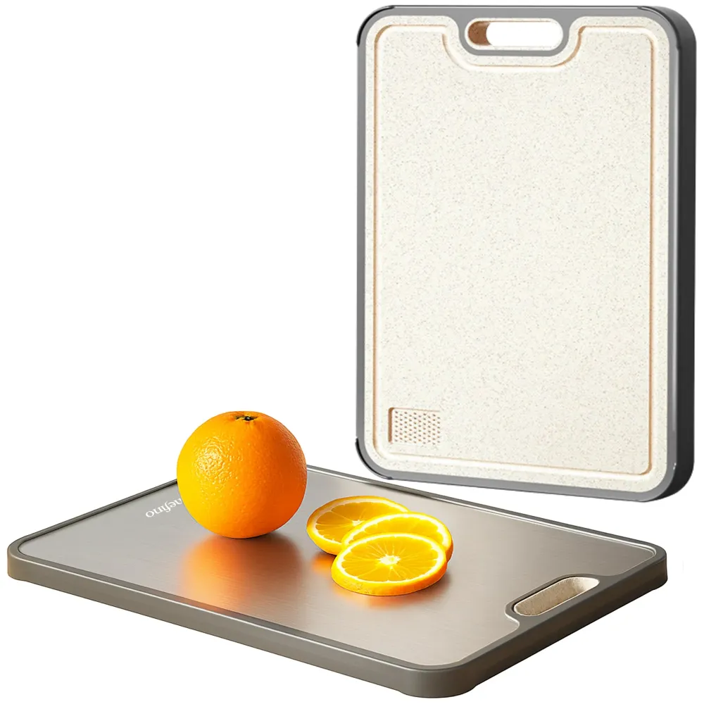 Dubbelzijdige Titanium Snijplank - 38 x 26 cm - Hygiënisch, Duurzaam & Onmisbaar Elke Keuken
