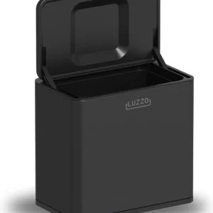 Luzzo® Loft Afvalbakje Aanrecht 5 liter - Uitneembare Binnenbak - Neerzetten-Ophangen - Zwart