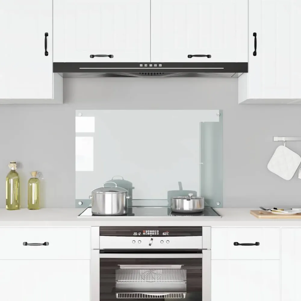 Spatscherm keuken 90x60 cm gehard glas transparant