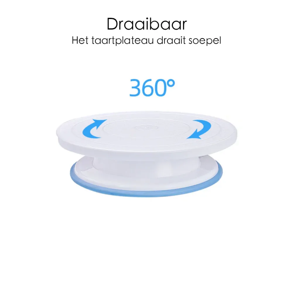 Taartplateau - Draaibaar - Anti-slip - Draaiplateau Taart - Turntable Cake
